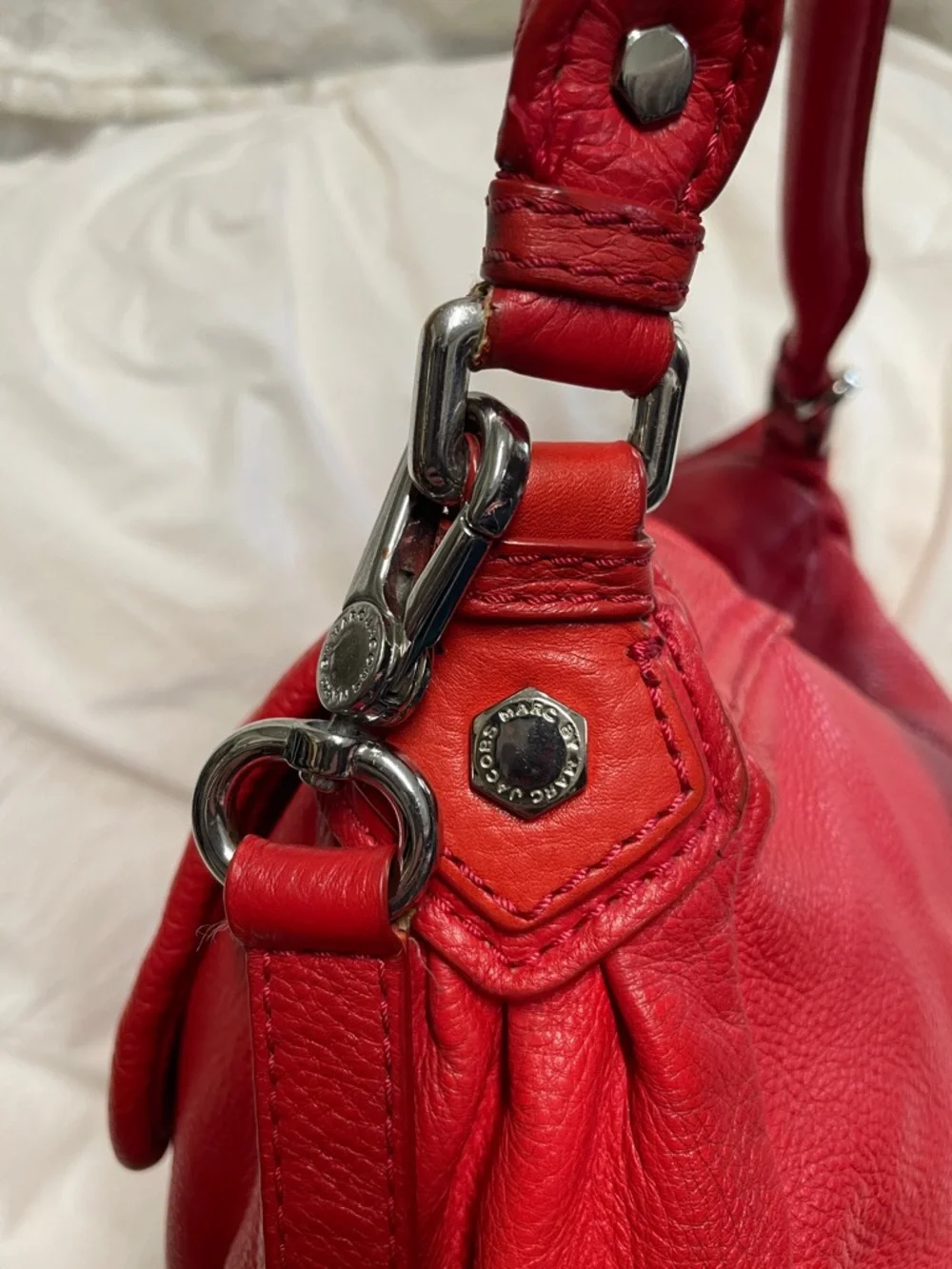 Marc Jacobs Leather Top-Handle Tote with Silver hardware - Picture 7 of 12